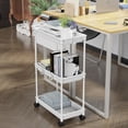thumbnail image 3 of Carrito de almacenamiento con ruedas SIMPLE HOUSEWARE Standard de 3 niveles, blanco, 3 of 8