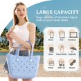 thumbnail image 2 of Bolsa de Playa BiuYorBTY de Goma Impermeable para Mujer Azul/Rosa, 2 of 9