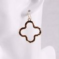 thumbnail image 3 of Fashion Hammered Gold Quatrefoil Clover Drop Dangle Earrings for Wome Jewelry, 3 of 3