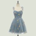 thumbnail image 1 of Vestido de noche para mujer con tirantes pequeños y tirantes finos, vestido largo con estampado floral para vacaciones en la playa, 1 of 5