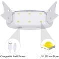 thumbnail image 2 of Mini lámpara de uñas de gel UV de 6 W, lámpara LED profesional para uñas, para todo tipo de esmaltes de gel. Compatible con 2 manos o pies. Lámpara LED para uñas con modo indoloro, 2 temporizadores y, 2 of 4