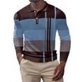 thumbnail image 2 of GZWYHT Mens Polo Shirts,Mens Shirts Checkered Pattern Shirt Button Up Long Sleeved Men'S Sports Shirt With A Lapel T Shirt Long Sleeve Shirts,Big And Tall Shirts Blue L, 2 of 5
