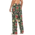 thumbnail image 3 of FORMRS Mens Pajama Pants with Pockets Sleepwear Lounge Bottoms Sizes S-2XL, Black Christmas Holly, 3 of 7