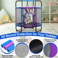 thumbnail image 4 of Cochan Trampoline for Kids 5FT 600LBS Toddler Trampoline with Enclosure Net and Handlebar, Mini Small Kids Trampoline for Age 1-6, Birthday Gift for Kids, 4 of 7