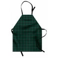 thumbnail image 1 of Abstract Apron, Scottish Tartan Like View Repeating Squares, Unisex Kitchen Bib with Adjustable Neck for Cooking Gardening, Adult Size, Dark Teal Charcoal Grey, by Ambesonne, 1 of 4