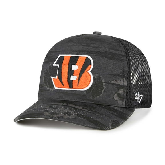 Men's '47 Black Cincinnati Bengals Fiji Trucker Adjustable Hat