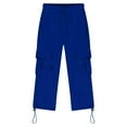 thumbnail image 4 of Bosanter Boys Khaki Pants Boys Pants Size 12 Cargo Sweatpants for Teen Boys Casual Elastic Waist Drawstring Sweat Pants Teens Active Workout Joggers with Pockets, Blue 13-14 Years, 4 of 7