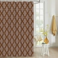 thumbnail image 4 of Fabric Shower Curtain, Modern Brown Vintage Geometric Abstract Geometric Shower Curtains with 12 Hooks Waterproof Machine Washable Bath Curtains for Bathroom,36 x 78in, 4 of 6
