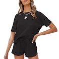 thumbnail image 1 of Sous-vêtements d'Été Décontractés à Manches Courtes et Col Rond pour Femmes, Pyjama une Pièce avec Poches, 1 of 4