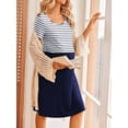 thumbnail image 5 of Weardear Maternity Dress Short Sleeve Nursing Dresses Casual Knee Length Patchwork Breastfeeding Labor and Delivery Gown, 5 of 6