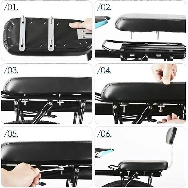Piezas de bicicleta Accesorios Asientos Cojín de asiento trasero de bicicleta de monta?a Asiento más grueso Asiento trasero. Ni?os Volver ZefeiWu 8390614339798