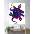 thumbnail image 2 of Chromoctopus Poster Wall Art, Modern Wall Decor For Living Room Bedroom, 24x36 UNFRAMED, 2 of 3