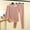 Pink, variant on YHAJDS Winter Casual Pajama Suits For Women,Sleepwear Sets For Women Solid Color Mock Neck Long Sleeve Top And Pants Warm Velour Fabric Home Wear