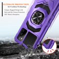 thumbnail image 2 of Nagebee Phone Case for Samsung Galaxy A02S with Tempered Glass Screen Protector (Full Coverage), Full-Body Protective Armor [Military-Grade], Magnetic Car Mount Ring Holder Heavy-Duty Case (Purple), 2 of 6
