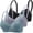 Blue, variant on 3 Pcs Bras for Women No Underwire Full Bust Bra Basic Back Clasp Bra Plus Size Back Closure Bra Low Back Bra Wireless Bras for Women Crossover Bra Seamless Padded Bralette Regular Back Bra