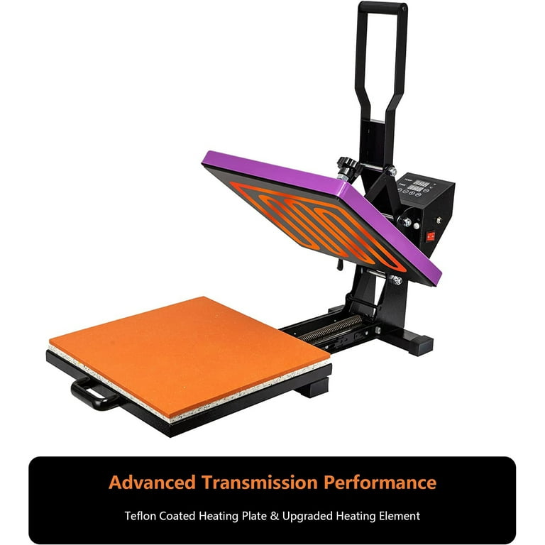  Heat Press 15x15 T Shirt Heat Press Machine with Digital  Controller Sublimation Transfer Machine Industrial Home Use Heat Printing  Machine for T-Shirt, Mouse Pad, Canvas Bags, Banner, Purple : Arts, Crafts