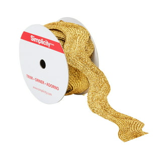 Simplicity Trim, Gold 5 mm 2 Ply Twisted Metallic Cord Trim Great for  Apparel, Home Decorating, and Crafts, 3 Yards, 1 Each