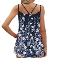 thumbnail image 6 of Cagogo Ladies Spaghetti Strap Sleeveless Pleated Tank Tops Under $5 Going Out Floral Printed Scoop Neck Flowy Cami Tshirts Loose Fit Plus Size Tanks Outfits, 6 of 6