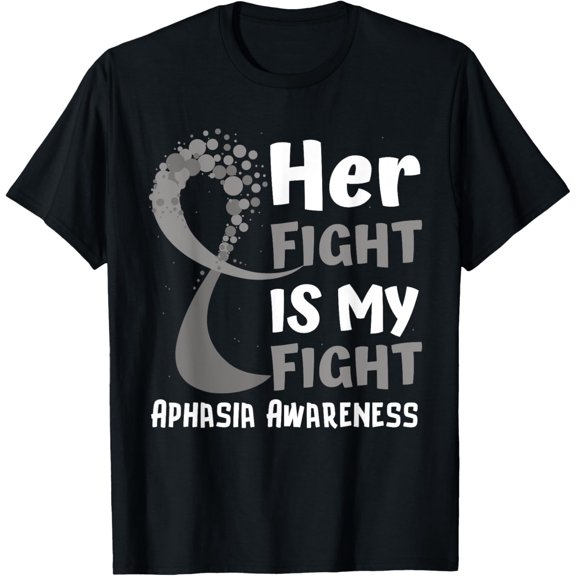 Premium Comfort - Aphasia Awareness Gray Ribbon Family Fighter Hope T-Shirt