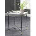 thumbnail image 3 of Lucia Side Table Gray oak veneer Black metal Frame and Brass color Cap..., 3 of 3