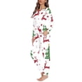 thumbnail image 2 of Renewold 2 Pieces Reindeer Xmas Trees Pajamas for Women Trendy Christmas Vacation Holiday Scoop Neck Sleepwear Athletic Outfits Nightwear Set of 2,Size 6XL, 2 of 4