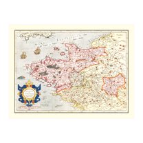 Brittany & Normandy France France Art, 1623 Vintage Map of Brittany & Normandy France France History Wall Decor Gift, Old Brittany & Normandy France Map - 24" x 18" Unframed Print