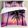 thumbnail image 3 of Seaside Scenery King Duvet Cover Hawaii Ocean Landscape Bedding Set Tropical Palm Tree Sunset 3pcs Polyester Quilt Cover, 3 of 7