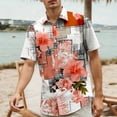 thumbnail image 2 of OIOLOYJM Button Down Shirt for Men Short Sleeve Summer Hawaiian Tropical Travel Beach Shirts Fashion Casual Relaxed Fit Lightweight T Shirts with Pocket Watermelon Red XL, 2 of 5