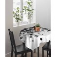 thumbnail image 4 of Black Gradient Suqare Tablecloth - 54 x 54 Inch, Abstract Polka Dots Vintage Modern Art Waterproof & StainResistant Tablecloth, Washable Oil-proof Table Cover for Dining/Party/Wedding/Camping/Buffet, 4 of 9