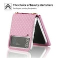 thumbnail image 4 of ELEHOLD for Samsung Galaxy Z Flip 4 6.7 inch Wallet Case, Zipper Purse Card Holder Crossbody Shoulder Strap Magnetic Snap Kickstand Function Shockproof Faux Leather Case for ZFlip4,Pink, 4 of 6