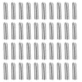 thumbnail image 1 of Unique Bargains 40Pack 5x23mm Metal Shoelace Tips Open Mouth Shoelace Repair Cords End Tips Silver, 1 of 6