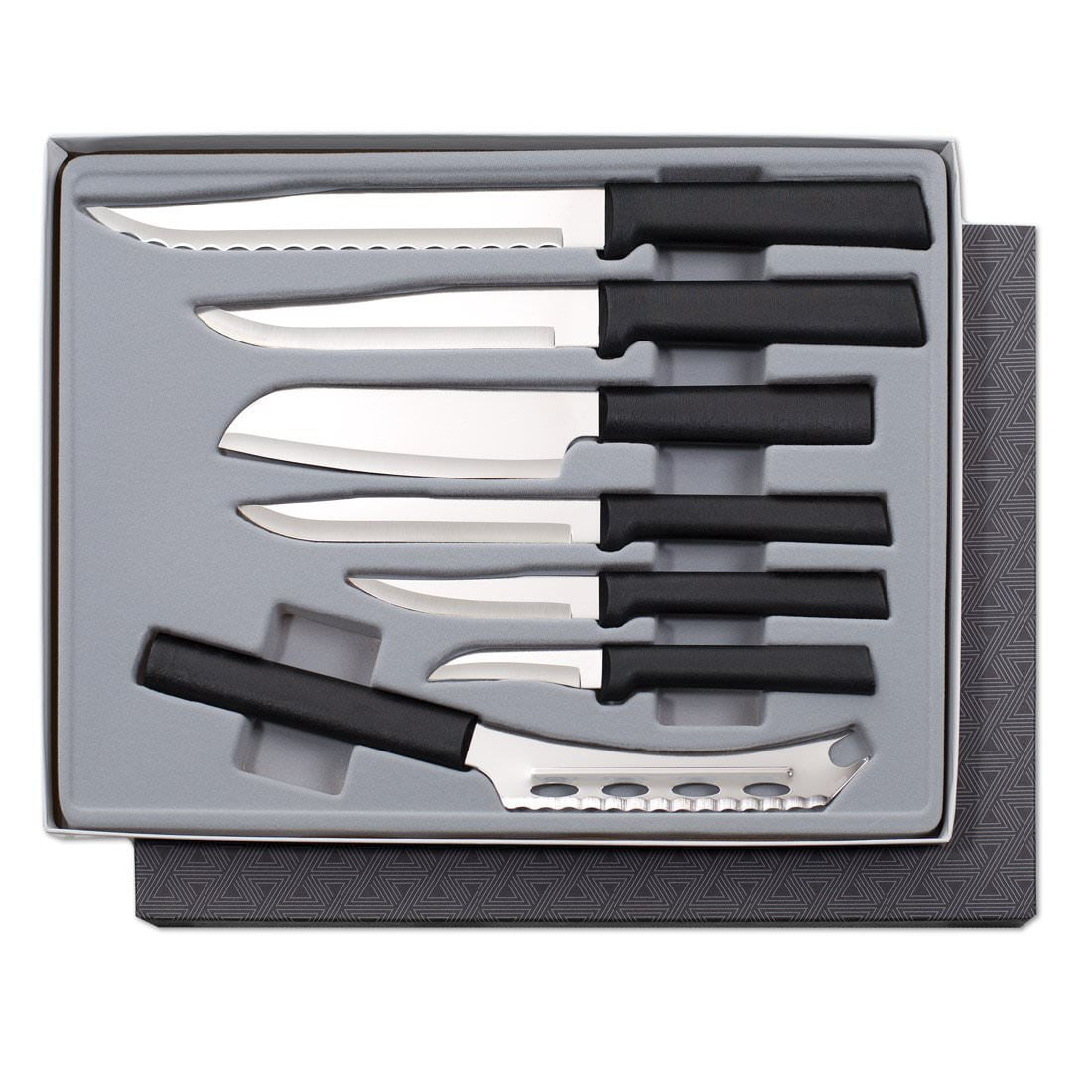 Rada Cutlery Starter Knives Gift Set – Stainless Steel Blades and Black ...