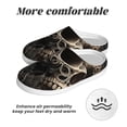 thumbnail image 6 of Xecao Vintage Pattern Flower Skull Print Cotton Slippers Fuzzy Warm Cozy Slippers Non Slip House Slippers For Indoor Outdoor Cotton Slippers House Slippers-35/36, 6 of 7