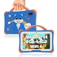 thumbnail image 1 of CWOWDEFU Kids Tablet with Case, 7 inch Android 14 Tablet for Kids, 8GB RAM 64GB ROM 256GB Expand 4000mAh, Educational Learning for Toddler, Parental Control, Dual WiFi, Gift for Ages 3-10, Blue, 1 of 9