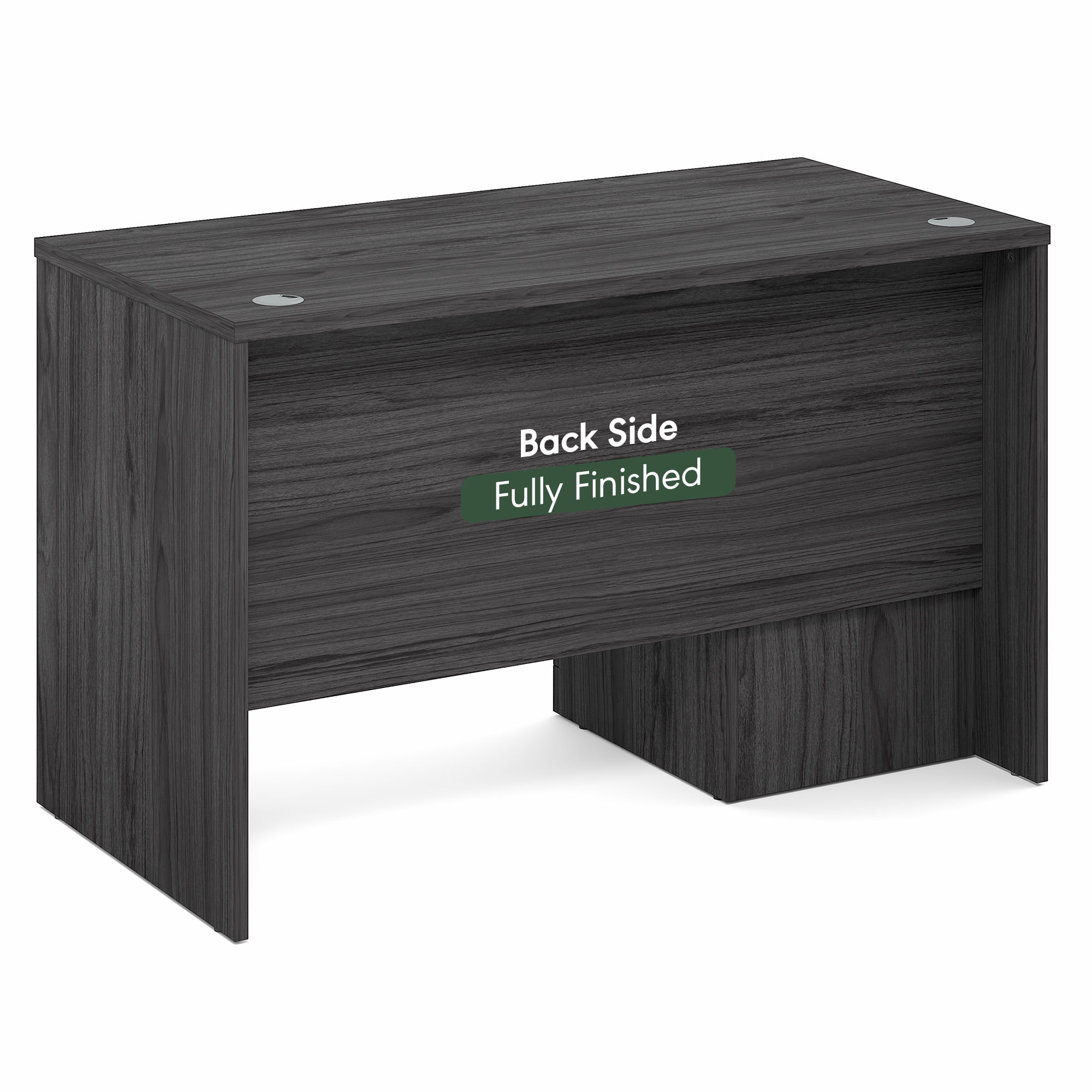 Furinno ROGER 47" Executive Desk with 3-Drawer Cord Grommet Coastal Gray