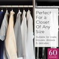 thumbnail image 6 of Sleek Pick Premium Velvet Hangers, Ivory, 60 Pack,9.2” x 17.4” Non-Slip Felt Hangers, Heavy Duty Ultra Slim Clothes Hangers, Space-Saving Pants Hangers, Rotatable Rose Gold Hooks, Contoured & Notched, 6 of 8