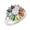 Multicolor, variant on Bertha BRJ20350R5 Juliet Collection Women 18k White Gold Plated Fashion Ring - Size 5
