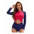 thumbnail image 4 of Top-kevin Women's Long Sleeve One Piece Swimsuits Rash Guard Modest Full Coverage Bathing Suit, 4 of 13