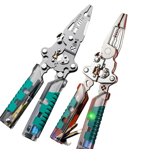 Linnome 2PC Foldable Wire Strippers Practical Tools for Electrical Work and Home Improvement Projects