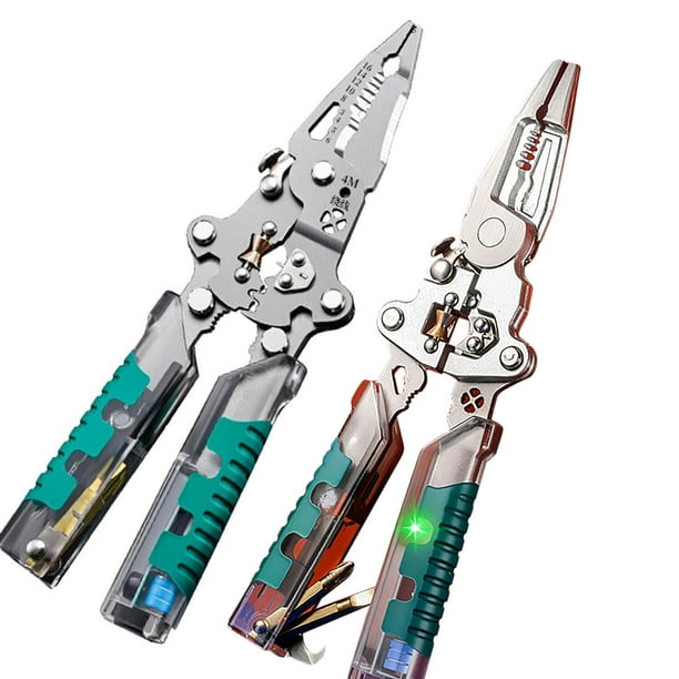 Alicates eléctricos multifunción, destornillador plegable con punta pelacables, 20 en 1 mejorado, diseño compacto, para electricistas, reparaciones versátiles, uso profesional. Blahzhy