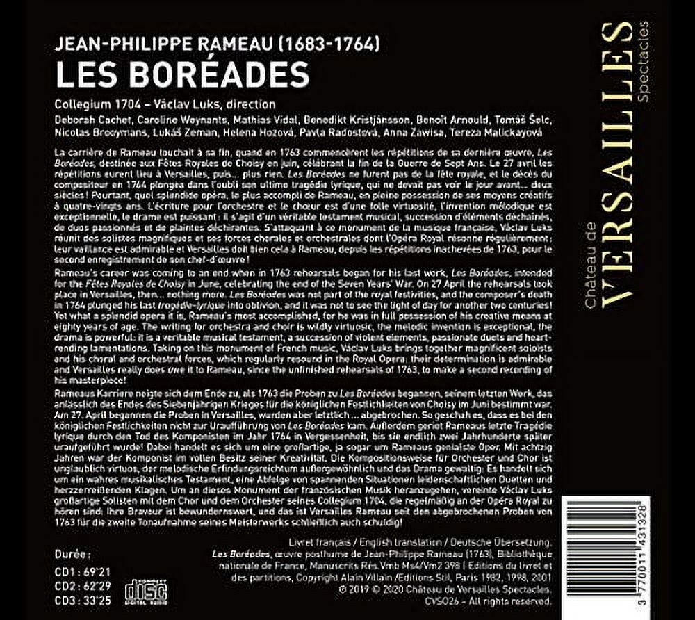 Collegium 1704  Luks - Les Boreades - Music & Performance - CD