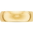 thumbnail image 3 of 14K Yellow Gold 7mm Half-Round Wedding Band (Size 4) Made In United States hr070-4, 3 of 6