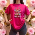 thumbnail image 3 of Playera Blusa De Gracias Por Ser Mi Apoyo Mama Ropa Para Mujer Con Mensaje Color Fucsia Talla Grande Marca Emil SaEs, 3 of 4