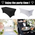 thumbnail image 5 of SHAR Stretchable 6ft Tablecloth for Rectangle Tables - Fitted Spandex Cover for Patio, Wedding, Party, Kitchen, Beauty Event, 5 of 5