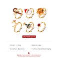 thumbnail image 3 of Bagues Réglables Bijoux Bagues 6 Pcs Noël Bague Réglable Bijoux Fête Festive Vacances Bague, 3 of 9