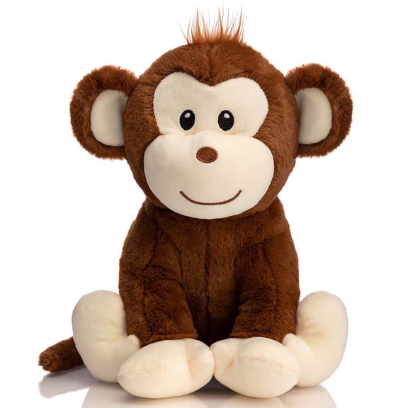HollyHOME 12 Inch Monkey Stuffed Animal for Kids Cute Plush Monkey Toy Soft Stuffed Animal Gift for Birthday Toddlers Boys & Girls Brown