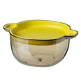 thumbnail image 2 of Washranp 2 in 1 Dish Tub with Colander,Multipurpose Food Grade Large Capacity Fruit Vegetable Transparent Drain Basket Strainer Lid for Kitchen Supplies, 2 of 5