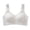 White, variant on Ohufall Women's Wide Strap Bra Solid Color Seamless Wireless Bras Push Up Breathable Daily Bralette