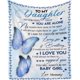 thumbnail image 1 of LHSHID Personalized Name Blanket Love Letter to My Daughter from Mom & Dad I Will Always Be There to Support You Soft Warm Bed Blanket Gift, 1 of 5