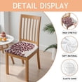 thumbnail image 2 of Red and Gray Floral Pattern Seat Covers for Dining Room Chairs Set Of 4,Stretch Printed Washable Chair Seat Cover with Elastic Ties and Button,Removable Waterproof Couch Cushion Covers, 2 of 6